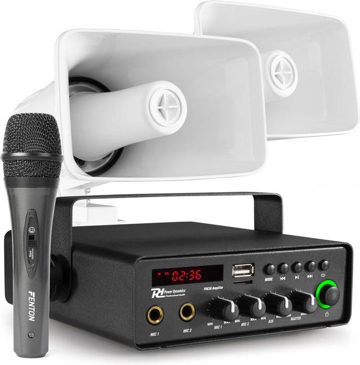 Power Dynamics auto - - met 2 speakers en Bluetooth - 30W - 12V