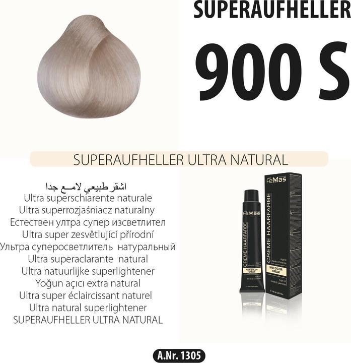 Produktbild FemMas 900S) Haarfarbe Superaufheller Ultra Natural 100ml