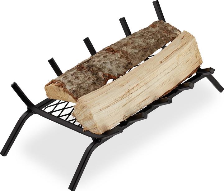 Actual product image Relaxdays Fireplace Grate With Feet (58 x 28 x 16 cm)
