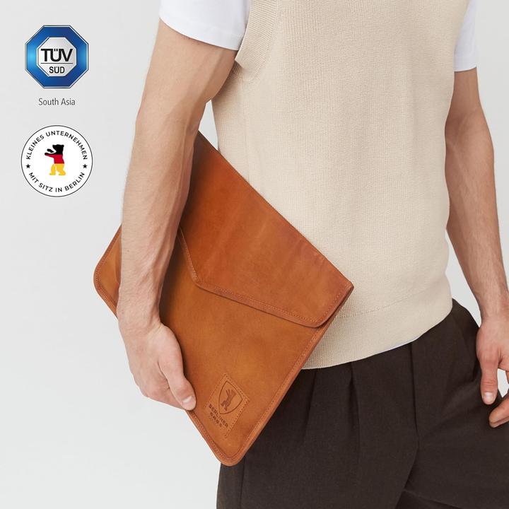 Actual product image Berliner Bags Vintage Laptoptasche aus Leder (15.60")