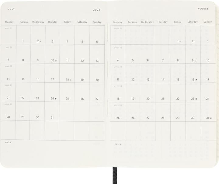 Productafbeelding Moleskine Weekkalender (Pocket, A6, Engels)