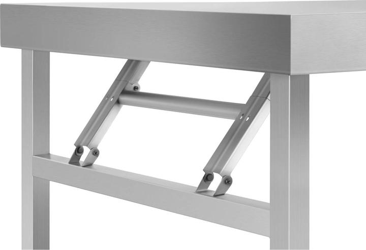 Produktbild Royal Catering Arbeitstisch Edelstahltisch Edelstahl klappbar höhenverstellbar 60x100cm 200 kg
