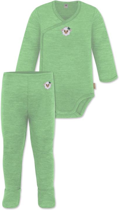 Actual product image Normani Baby merino long-sleeved wrap body "Kaitaia" and baby merino trousers "Silverdale" - 9625 (86)