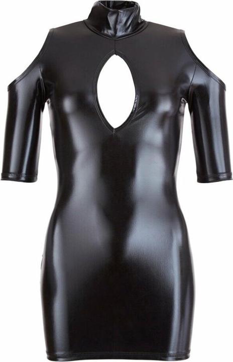 Actual product image Cottelli Collection Wetlook-Minikleid Schulterfrei (S)