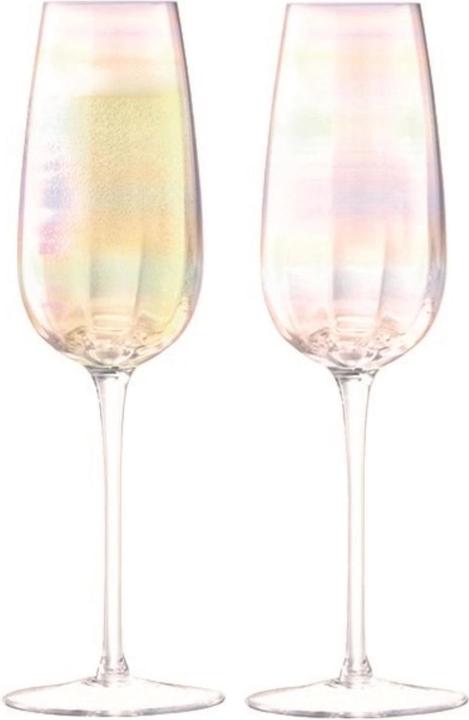 Actual product image LSA Set of 2 Pearl champagne flute 250ml mother of pearl (25 cl, 2 Glasses, Champagne glasses)