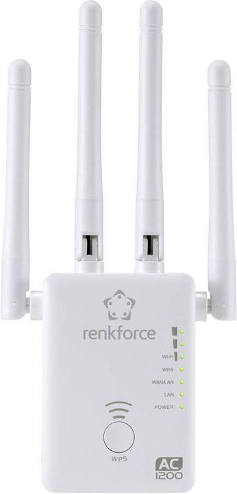 Produktbild Renkforce AC Dualband WLANRouter/Repeater/AP (867 Mbit/s, 300 Mbit/s)