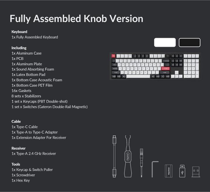 Image du produit Keychron Q6 HE (US, Filaire, Sans fil)