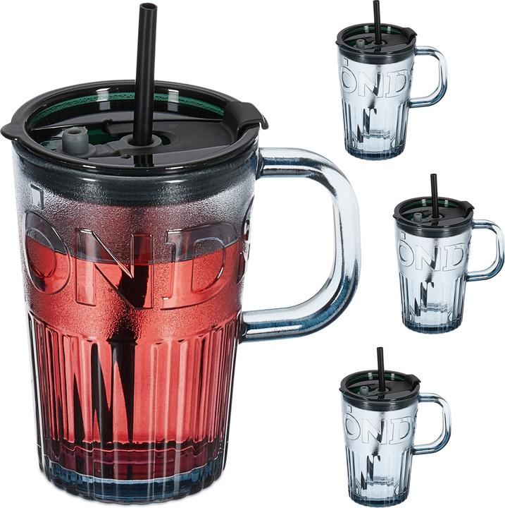 Actual product image Relaxdays 4x Glass cup (0.45 l, 4 x)