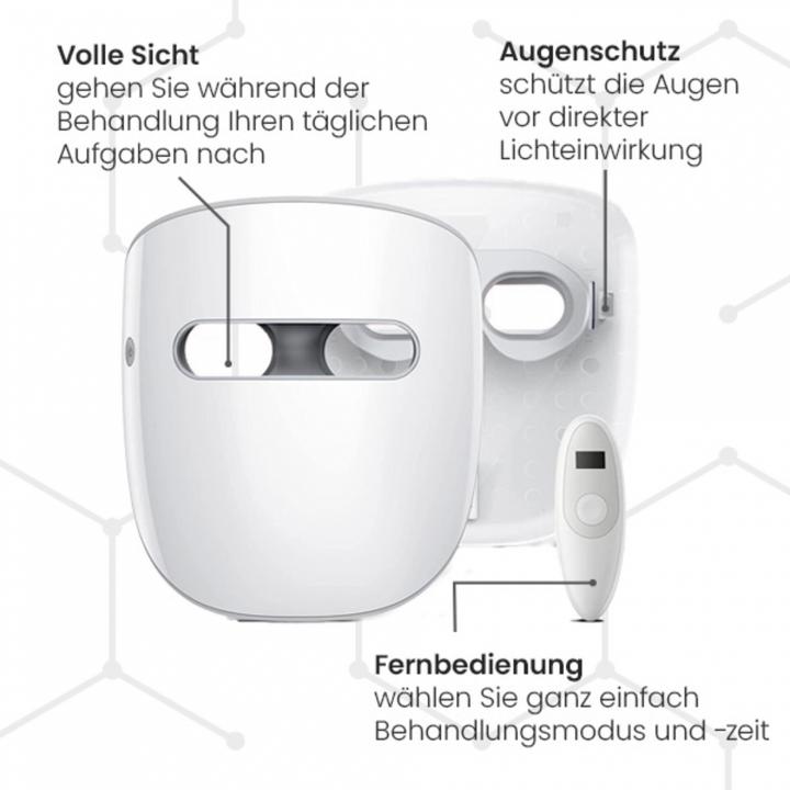 Image du produit TensCare - Glomask Klinisch Bewezen Blauw, Rood en Nabij Infrarood Luminothérapie pour une Uitstralin Jegdige