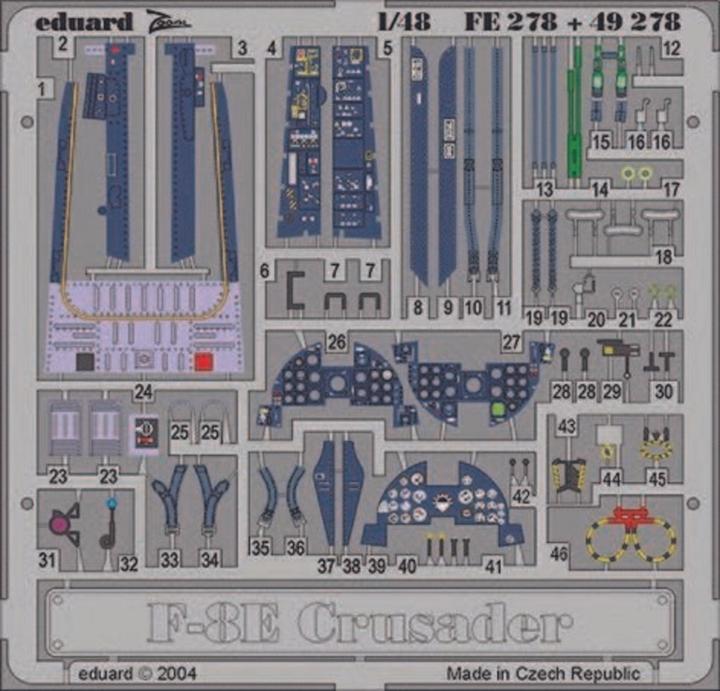 Image du produit Eduard F-8E Crusader pour kit Hasegawa