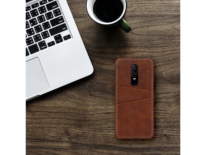 Actual product image Screenguard OnePlus 6T CardCaddy Leather Backcase with Card Pockets (OnePlus 6T)