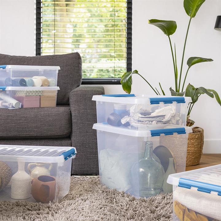 Actual product image Sunware Q-line storage box 36L transparent blue (36 l)
