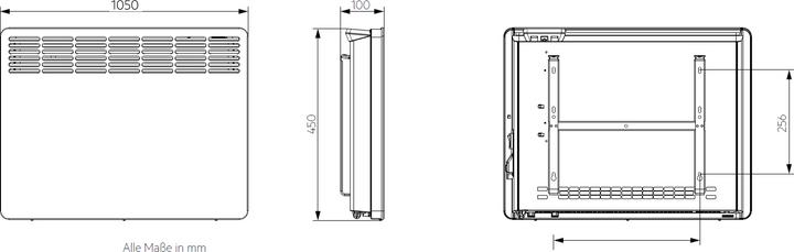 Immagine prodotto AEG Haustechnik WKL 3005, convettore a parete da 3000 W per circa 36 m², con spina (3000 W)