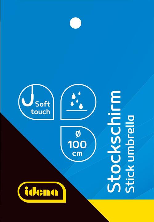 Produktbild Idena Stockschirm gelb Ø100cm Soft-Touch-Designgriff