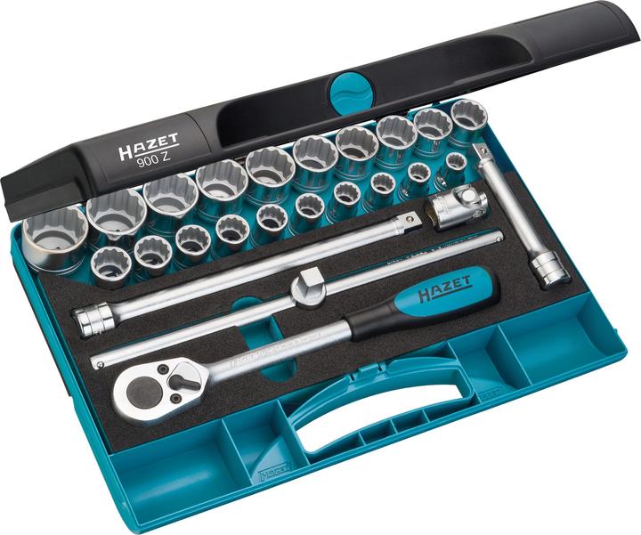 Produktbild HAZET Steckschlüssel Satz (32 mm, 31 mm, 24 mm, 16 mm, 28 mm, 17 mm, 22 mm, 26 mm, 23 mm, 30 mm, 10  mm, 29 mm, 14 mm, 21 mm, 13 mm, 25 mm, 15 mm, 27 mm, 19 mm, 20 mm, 12 mm, 11 mm, 18 mm)