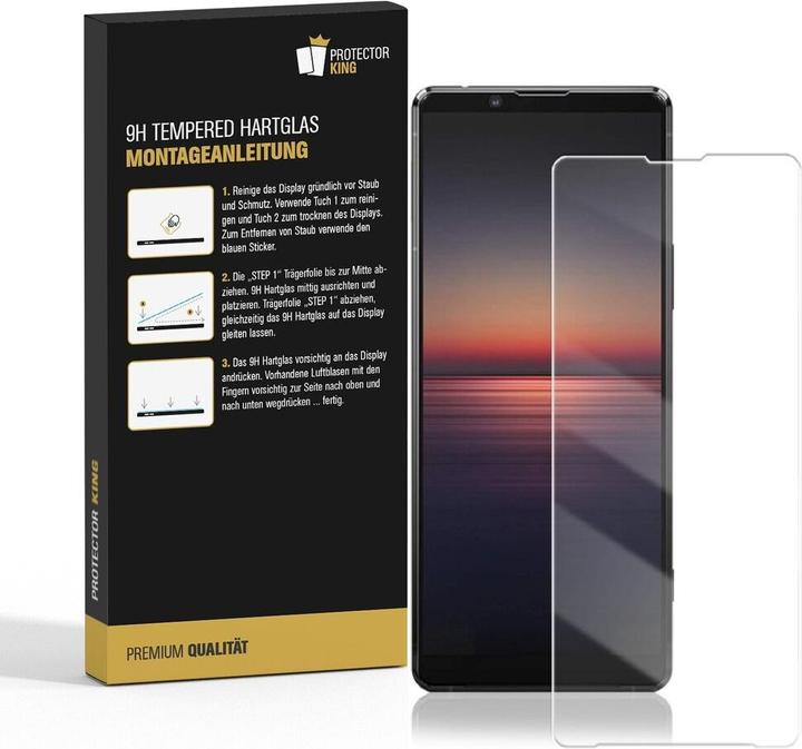 Produktbild Protectorking 1x echtes Tempered 9H Panzerhartglas 3D KLAR (1 Stück, Sony Xperia 1 II)