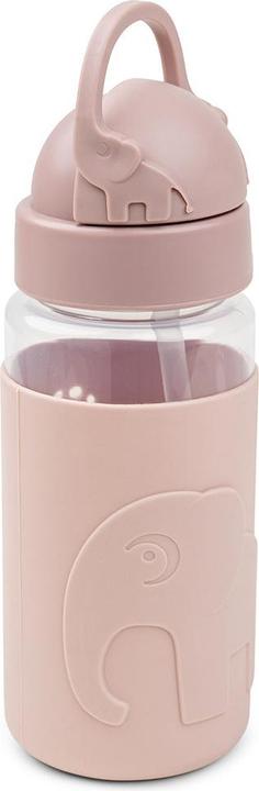 Done by Deer Trinkflasche Easy-grip mit Strohhalm, Elphee Rosa (0.35 l)