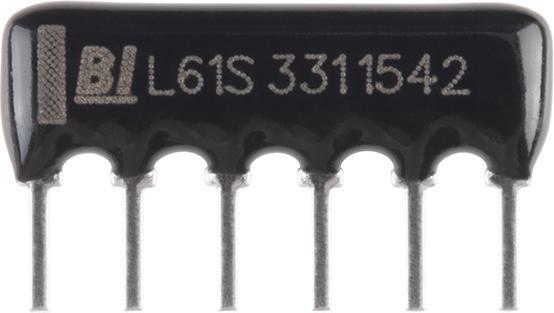 Actual product image OEM Resistor network 5 resistors/6pins 330 Ohm