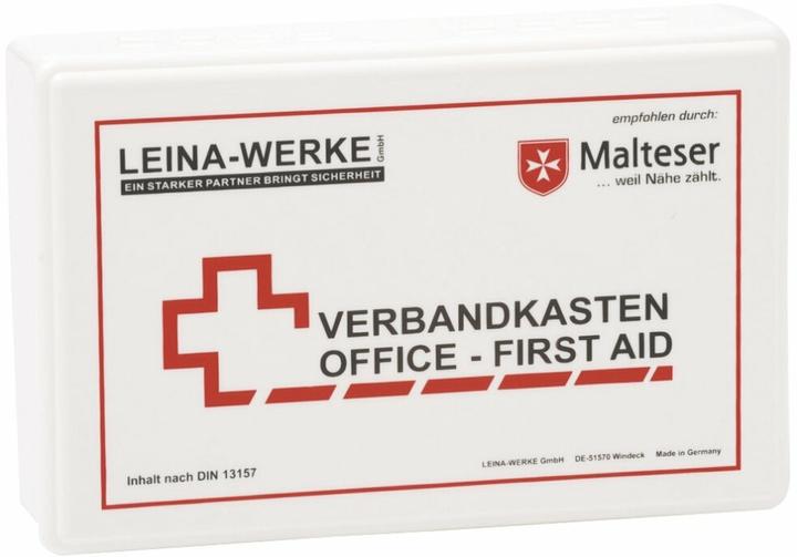 Produktbild Leina WERKE 20007 Betriebsverbandkasten Office-First Aid - inklusiv Wandhalterung - Kunststoff (Verbandskasten)