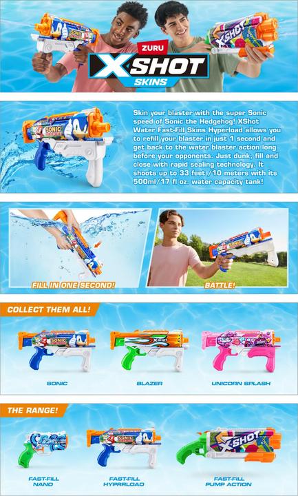 Produktbild Komelon TOYXSHOT GUN WATER SKINS SONIC 118107