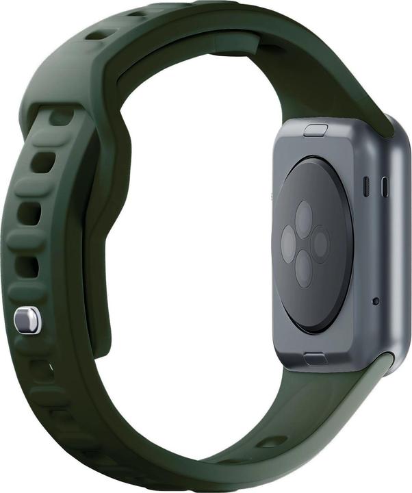 Produktbild 3MK Silicone Watch Strap Ciemnozielony/ Dark Green dla Apple Watch 42/44/45/49mm (Silikon, Edelstahl)