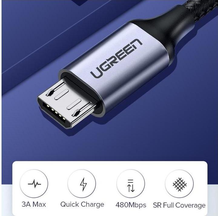 Actual product image Ugreen Micro USB to USB-A 2.0 Cable (1.50 m, USB 2.0)