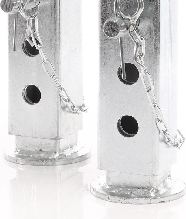 Produktbild XPOtool 2x Stützfuss 350mm Schwenkstütze Stahl Ausdrehstütze Anhänger