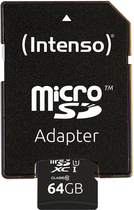 Image du produit Intenso UHS-I Premium (64 Go, microSDXC, U1, UHS-I)