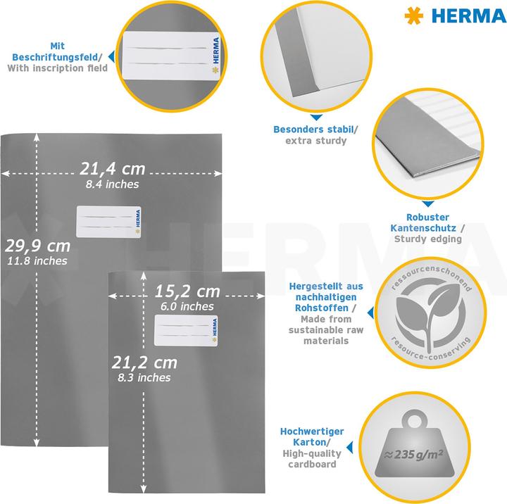 Produktbild HERMA Heftschoner A5 Karton (A5, Harter Einband)