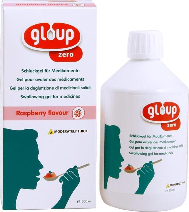 Immagine prodotto Gloup Schluck Gel für Medikamente Zero mit Himbeer-Aroma (1 x, 500 ml, 615 g)