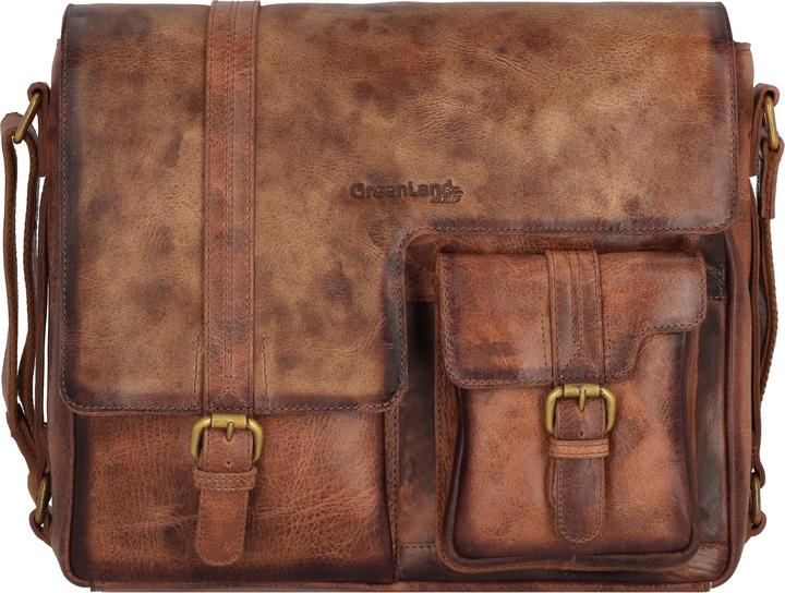 Greenland Nature Mascu & Line Umhängetasche Leder 30 cm