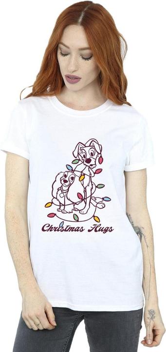 Disney Lady And The Trump Christmas Hugs TShirt (L)