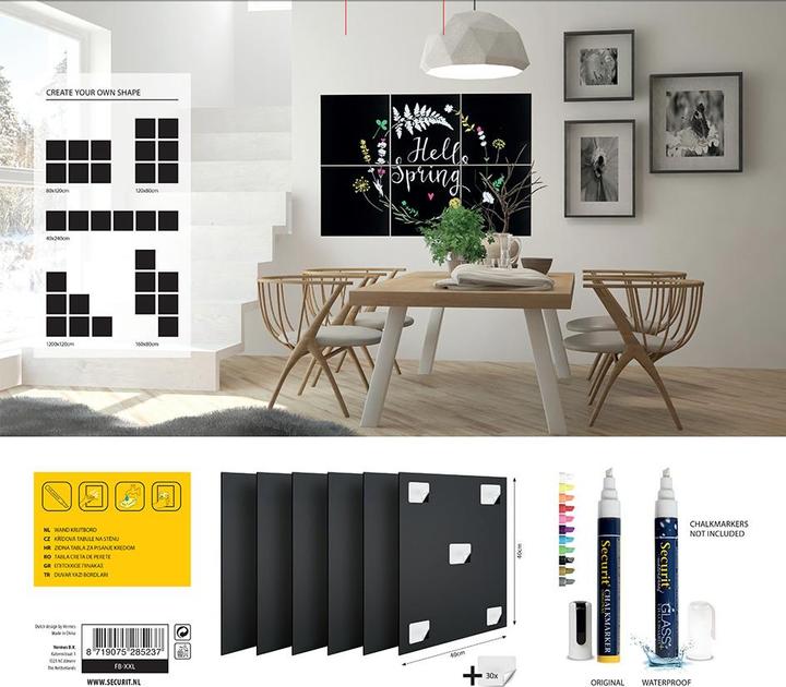 Produktbild Securit Kreidetafel XXL (Wandtafel, 40 x 1.5 x 40 cm)