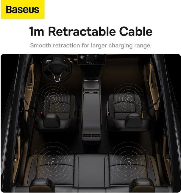 Actual product image Baseus T-Space Series USB-HUB for Tesla Model 3