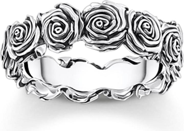 Thomas Sabo Ring Midnight Rose Silber (58, 925 Silber)