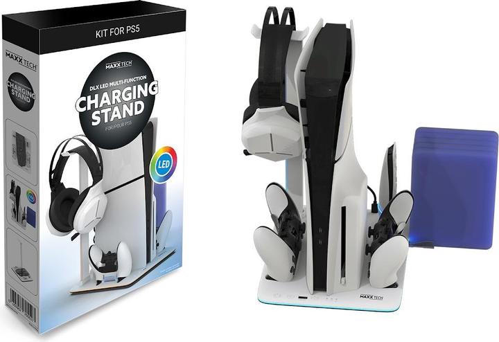 Actual product image Maxx Tech PS5 DLX LED Mult-Functional Stand for all PS5 consoles (PS5)