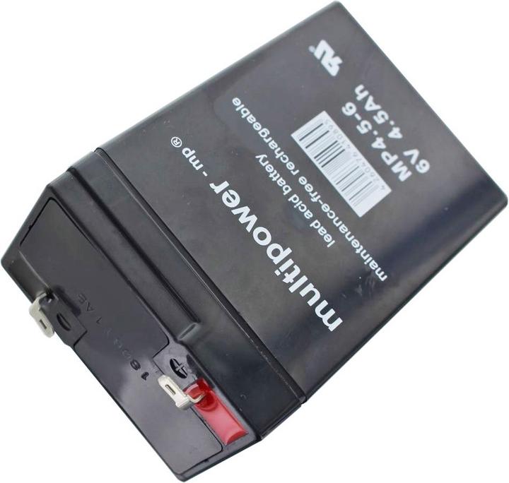 Image du produit Multipower Akku MP4.5-6 Blei mit 4,8mm Faston Kontakten (6 V, 4.50 Ah)