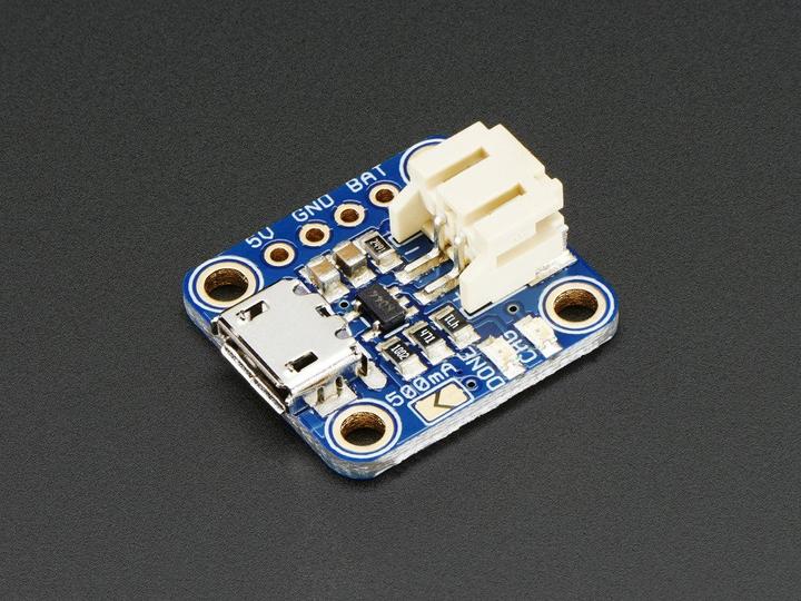 Image du produit Adafruit Micro Lipo w/MicroUSB LiIon/LiPoly (Boîtier de batterie, Divers)