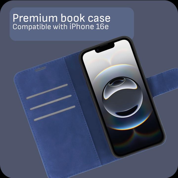 Produktbild Cazy Premium-Geldbörsen-Etui, Magnetisches Geldbörsen-Etui, Kartenfächer, Ständer (Apple iPhone 16e)