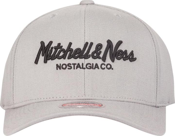 Actual product image Mitchell & Ness Stretch Snapback Cap PINSCRIPT Logo charcoal