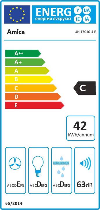 Energie-Label Amica UH 17010-4 E (Unterbauhaube)
