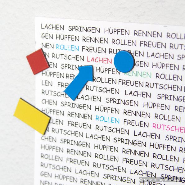 Actual product image Supermagnete Super magnet magnetic symbols arrow small blue (30 x)