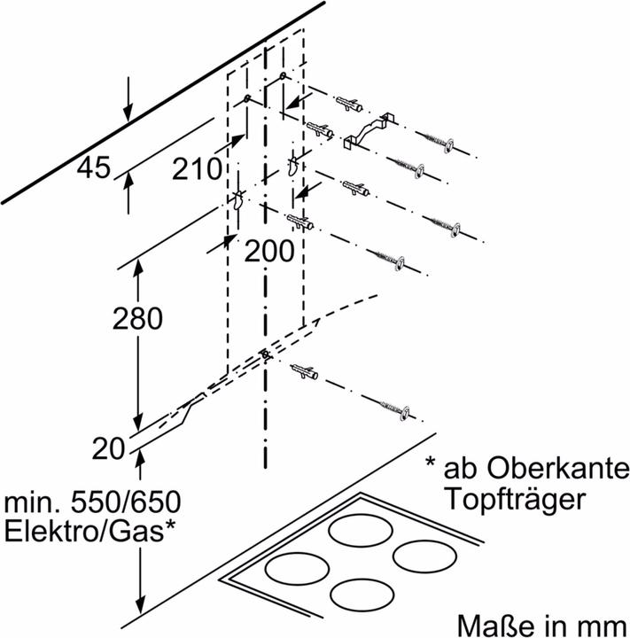 Produktbild Bosch Hausgeräte DWA66DM50 (Wandhaube)