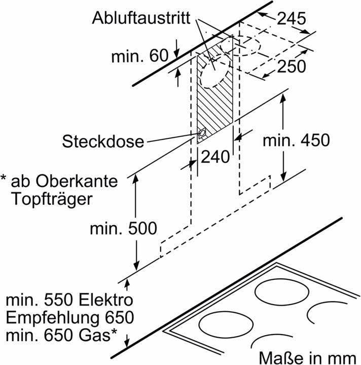 Produktbild Bosch Hausgeräte DWB67CM50 (Wandhaube)