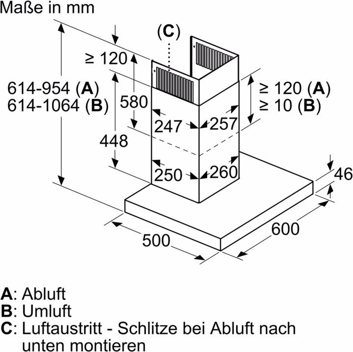 Produktbild Bosch Hausgeräte DWB67CM50 (Wandhaube)