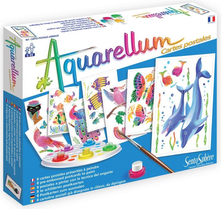 Produktbild Sentosphere Aquarellum 8 Cartes Postales Animaux