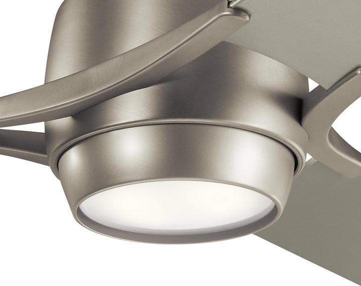 Produktbild Elstead Lighting Zeus leiser Deckenventilator mit LED Licht Ø152cm Holz + Fernbedienung Silber (39 dB)