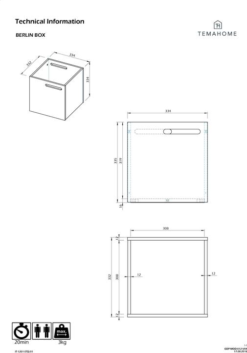 Actual product image Temahome Berlin Box (34 x 34 x 32 cm)
