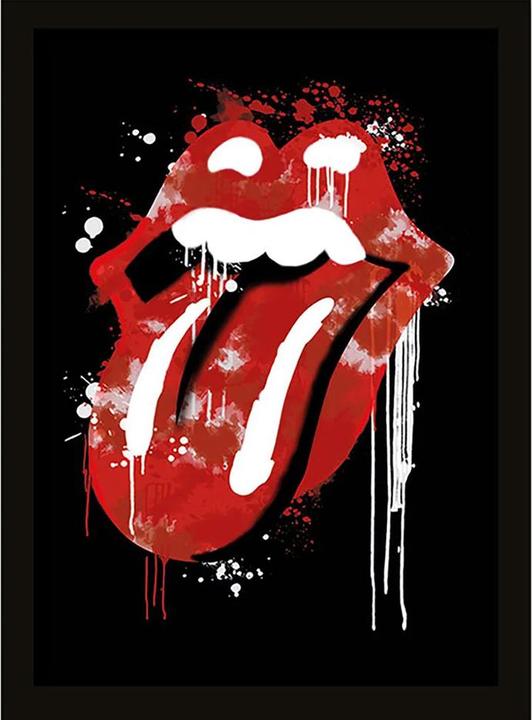 Produktbild The Rolling Stones Gerahmtes Bild Graffiti Lippen (40 x 30 cm)