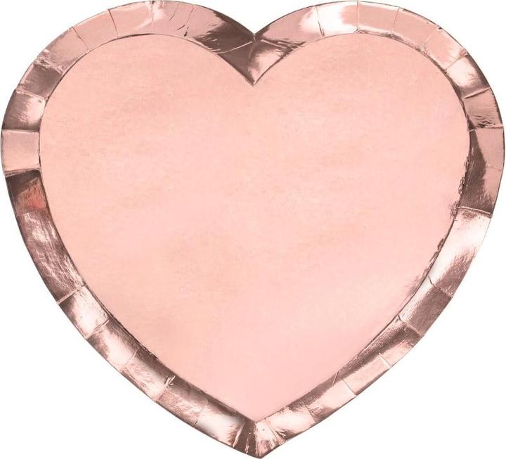Productafbeelding Partydeco Hart van papieren borden (6 x)